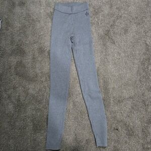 October's Very Own OVO Ribbed‎ Knit Leggings Women's Gray Athleisure Drake